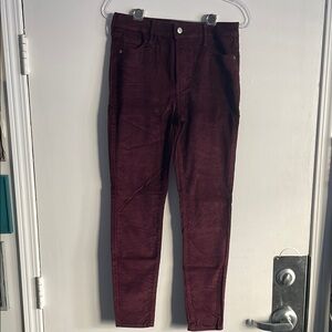 Women's Burgundy Jeans